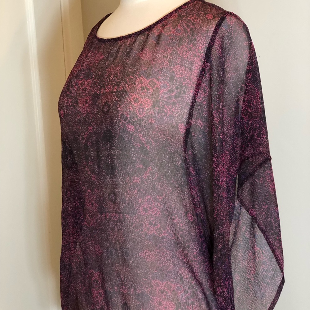 Ella Moss floral sheer top